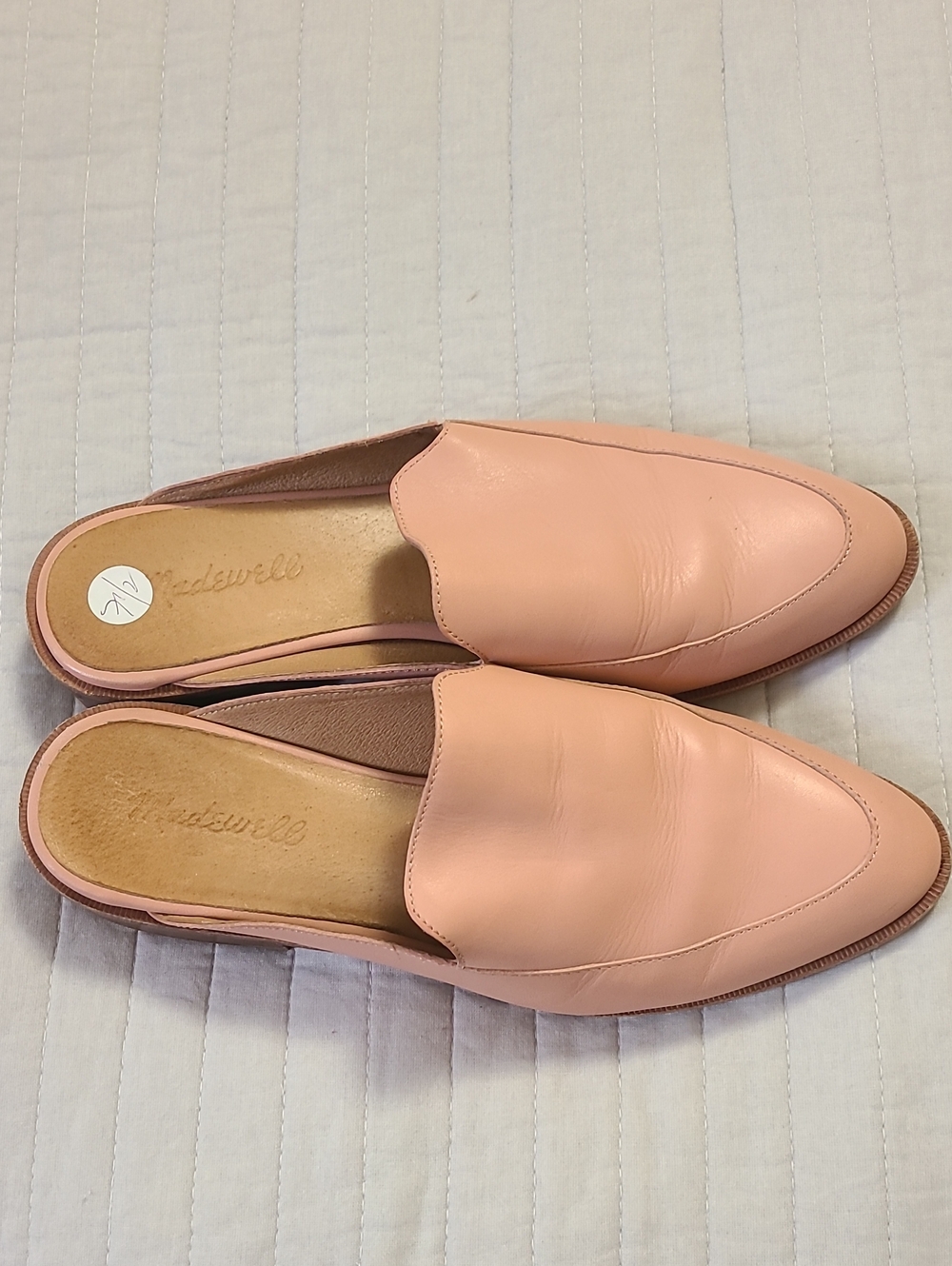 Madewell Women's Blush/Soft Pink Leather Minimalist Casual-to-Dressy Mules S 7.5